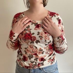 Garage Long Sleeve Floral Sweater